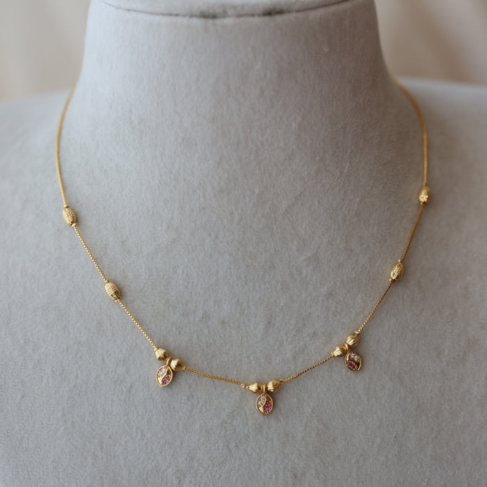 Heritage gold plated short necklace H8800