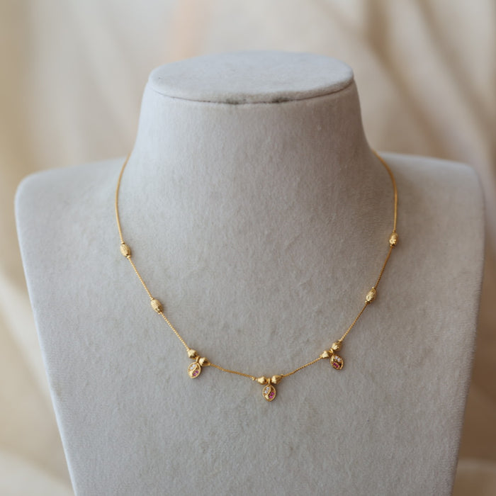 Heritage gold plated short necklace H8800