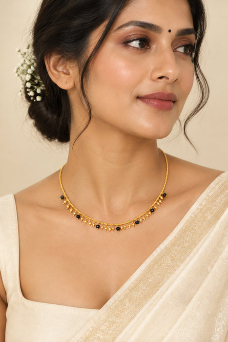 Heritage gold plated short necklace H6889