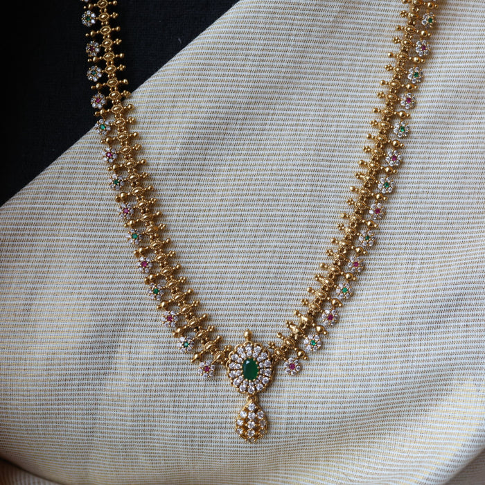 Antique multi stone long necklace with earrings LL03351