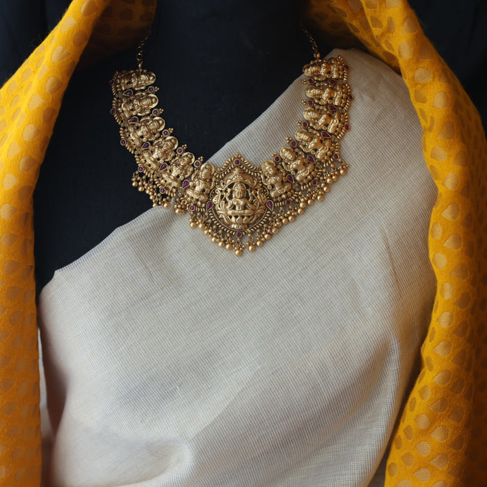 Antique short necklace with earrings SS11030