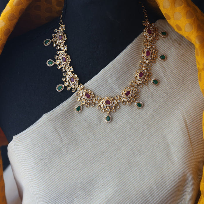 Antique short necklace and earrings SS11024