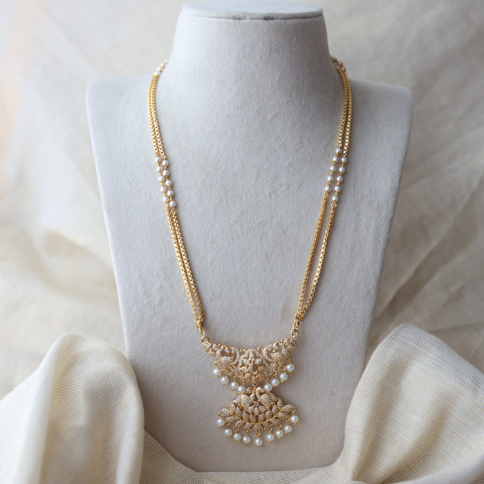Heritage gold plated padakam long necklace HP1255