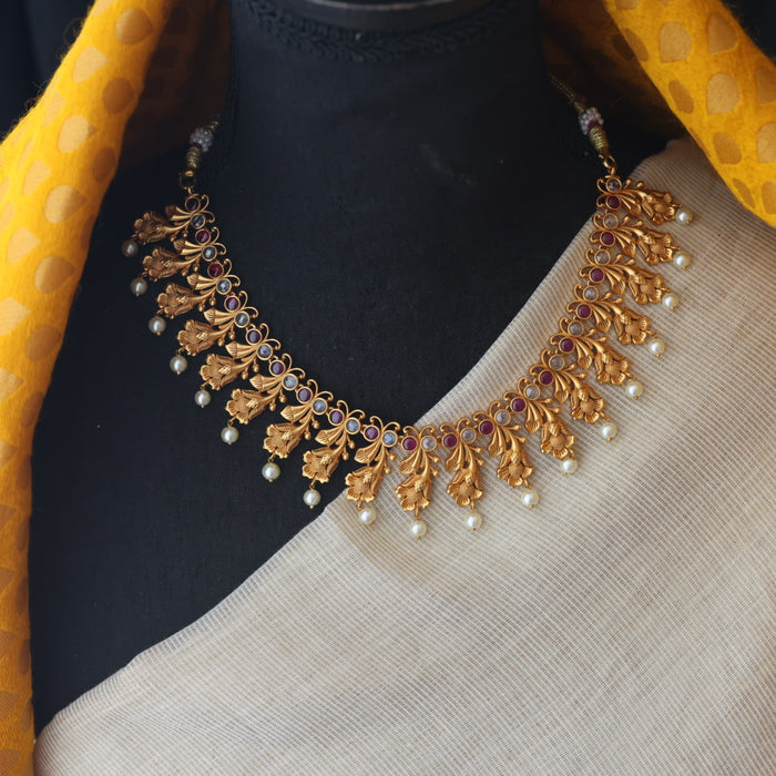 Antique short necklace and earring  SS11028