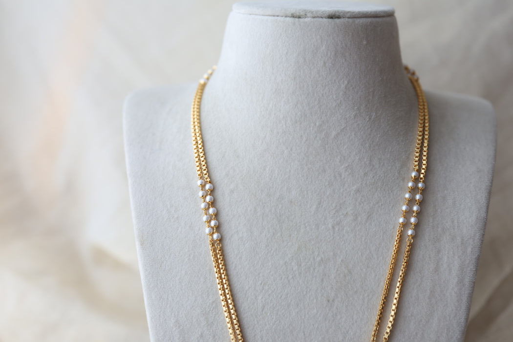 Heritage gold plated padakam long necklace HP1255
