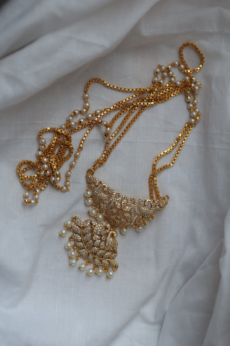 Heritage gold plated padakam long necklace HP1255