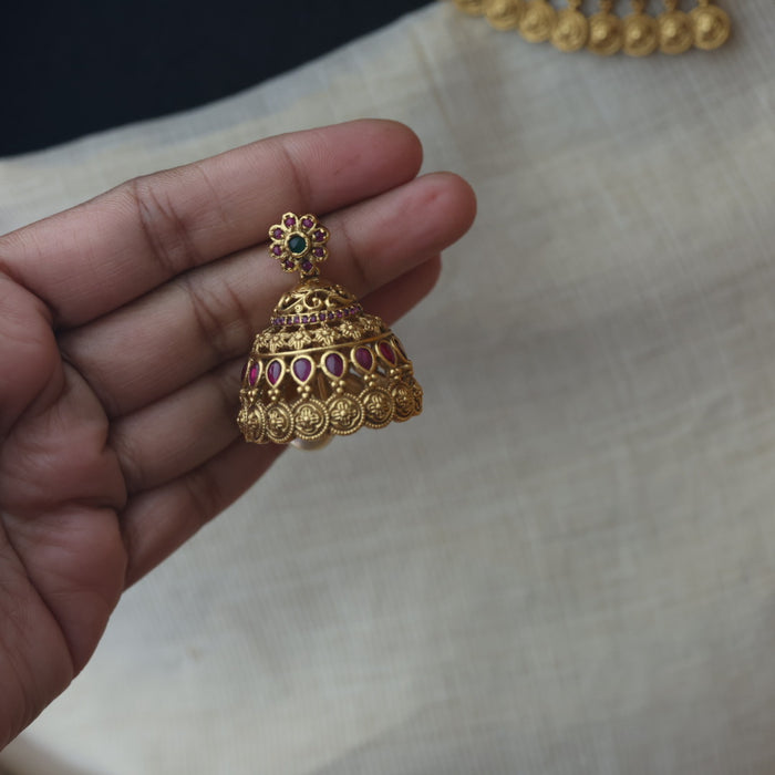 Antique short necklace and earrings SS11006