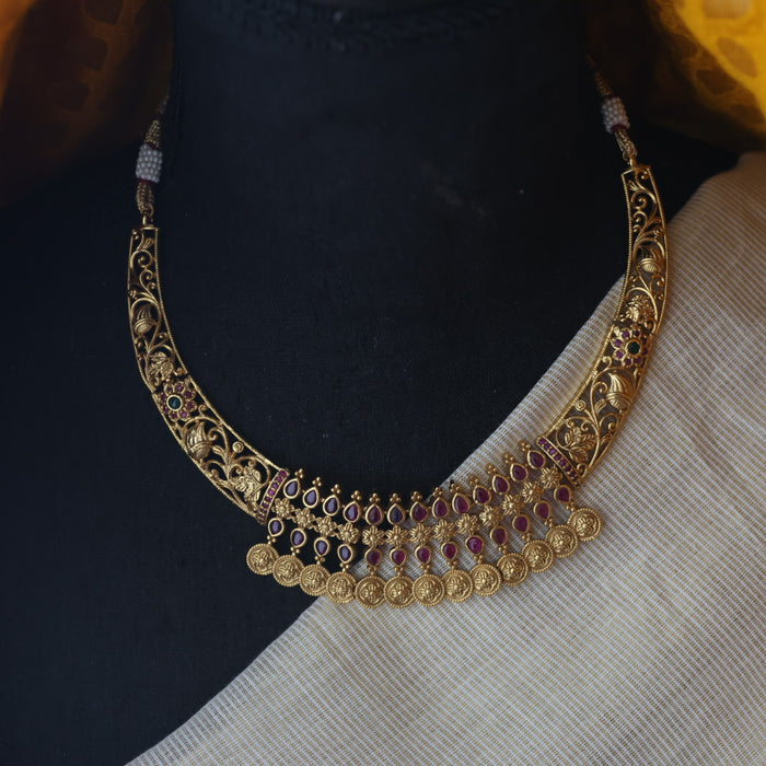 Antique short necklace and earrings SS11006