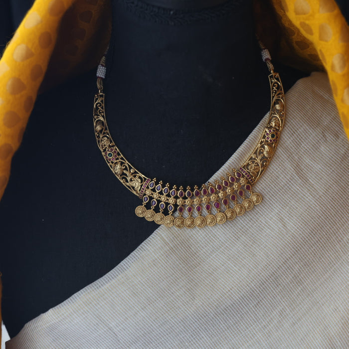 Antique short necklace and earrings SS11006