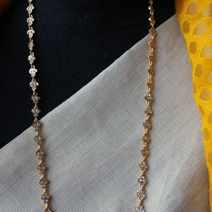 Heritage gold and plated white stone waistchain  HW32411