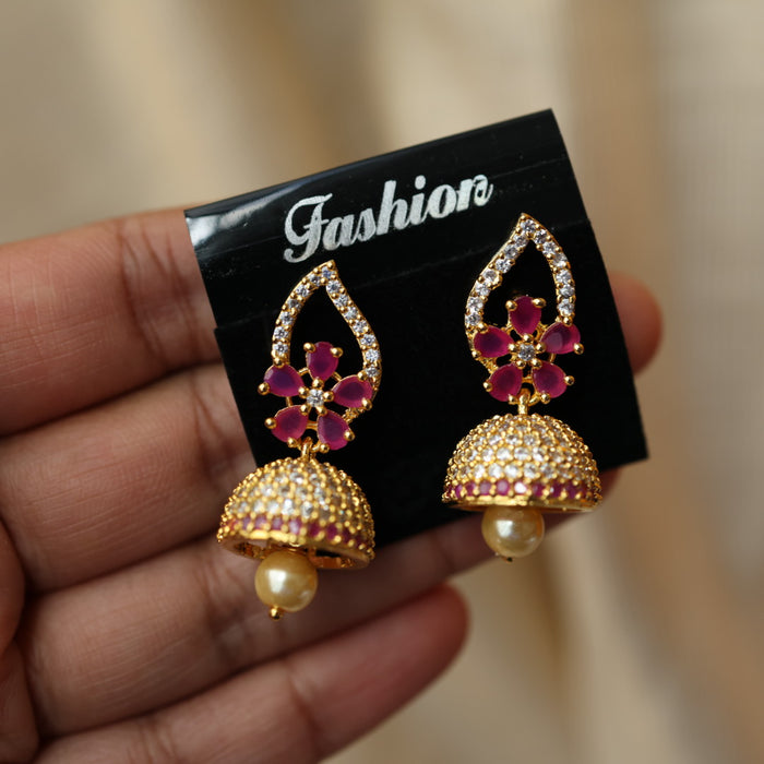 Heritage gold plated padakam necklace with earrings HP695