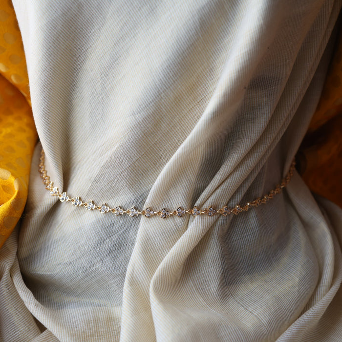 Heritage gold and plated white stone waistchain  HW32411