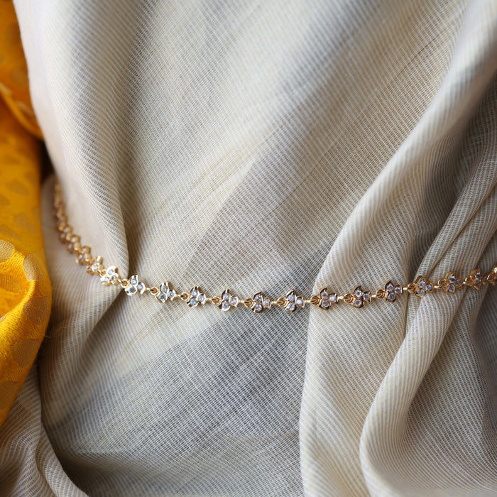 Heritage gold and plated white stone waistchain  HW32411