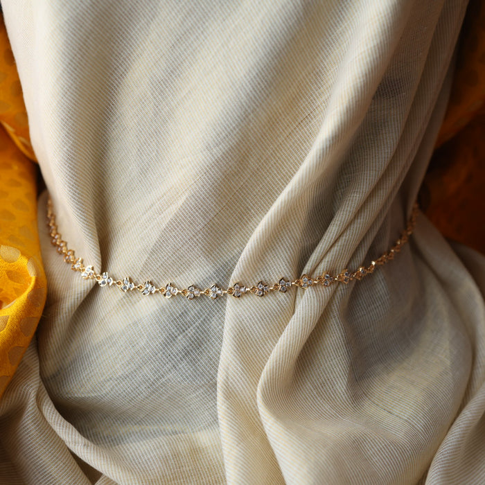 Heritage gold and plated white stone waistchain  HW32411