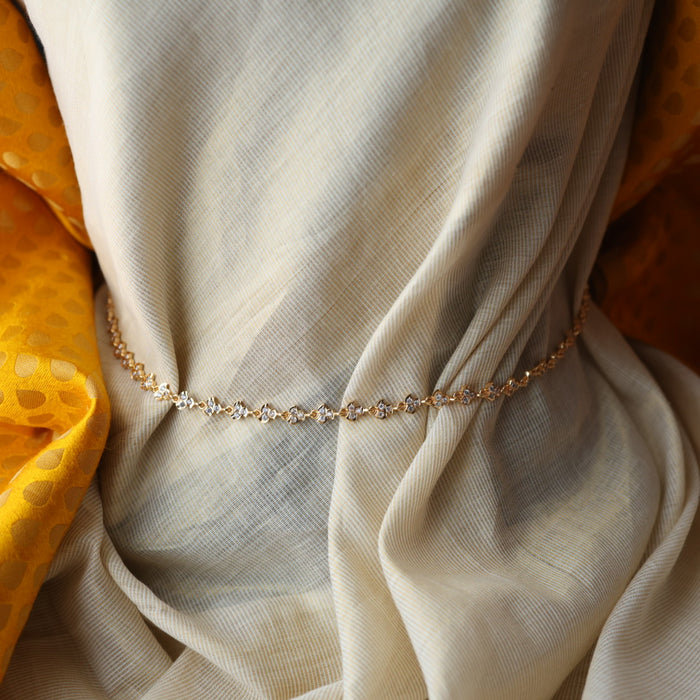 Heritage gold and plated white stone waistchain  HW32411