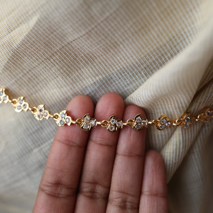 Heritage gold and plated white stone waistchain  HW32411