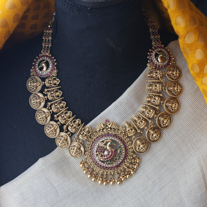 Antique temple short necklace with earrings SS11057