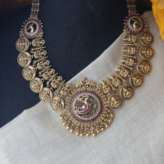 Antique temple short necklace with earrings SS11057