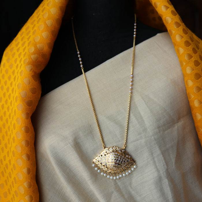 Heritage gold plated padakam necklace with earrings HP6702