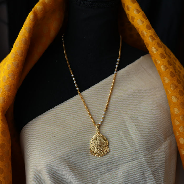 Heritage gold plated padakam necklace set HP699