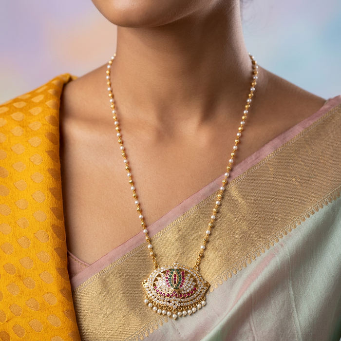 Heritage gold plated padakam necklace HP6709