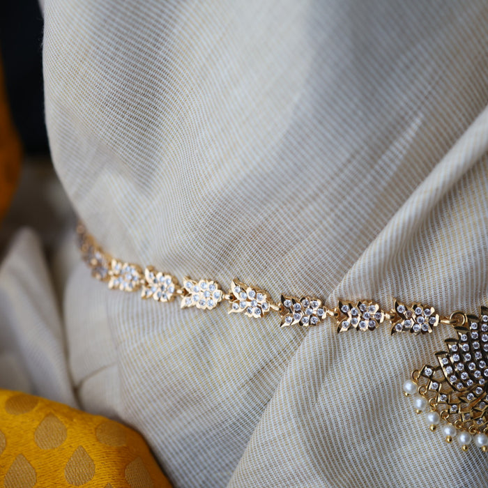 Heritage gold and plated white stone waistchain HW3243