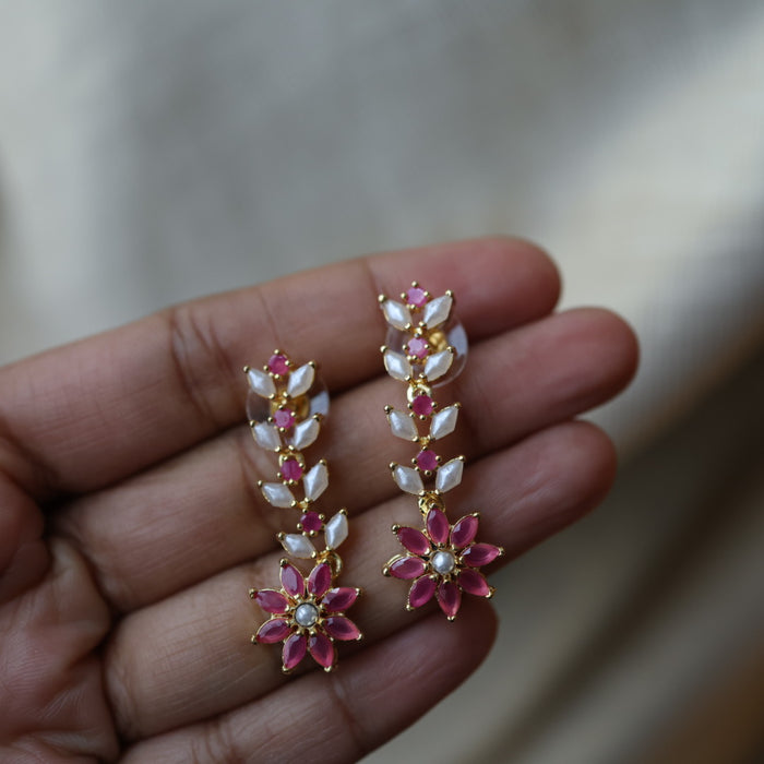 Heritage padmini simple pearl short necklace and earring PAD1233