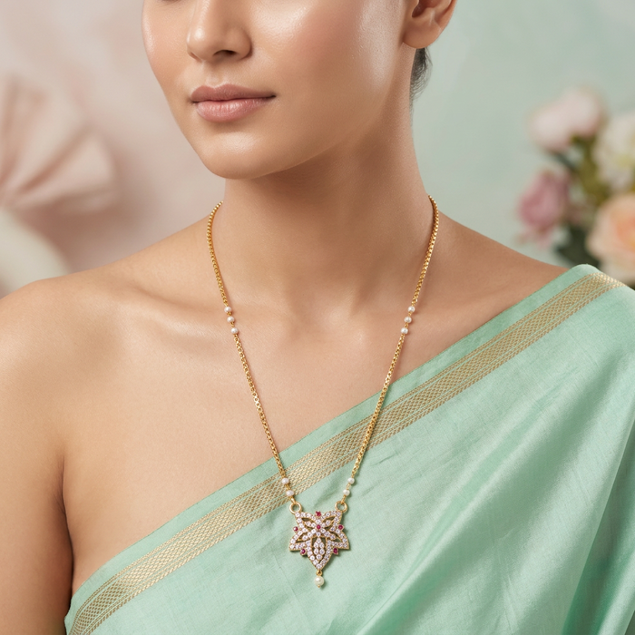 Heritage gold plated padakam chain HP4501