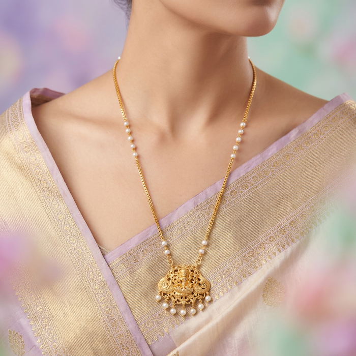 Heritage gold plated padakam necklace HP708