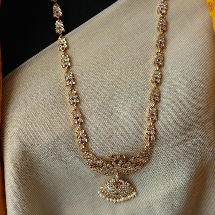 Heritage gold plated padakam necklace with earrings HP6927