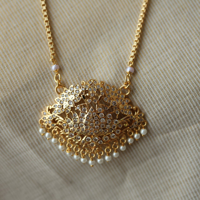 Heritage gold plated padakam necklace HP6965