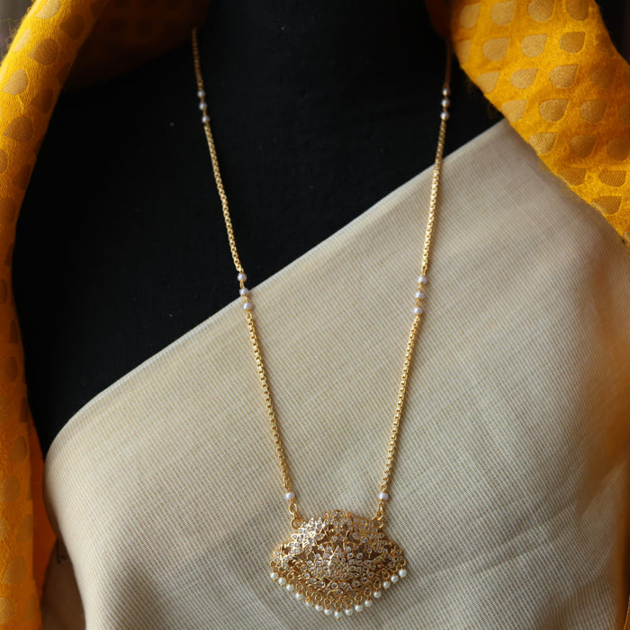 Heritage gold plated padakam necklace HP6965