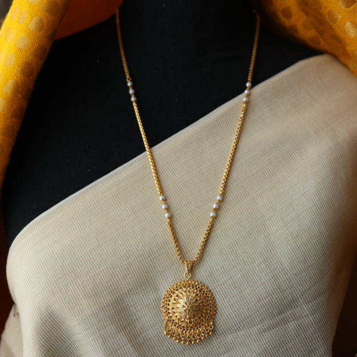 Heritage gold plated padakam necklace HP6976