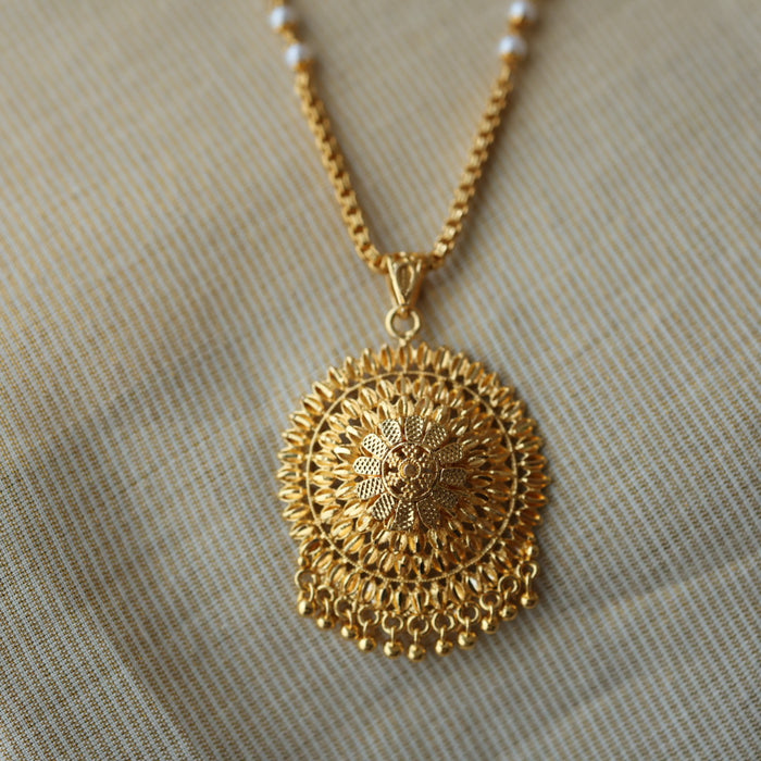 Heritage gold plated padakam necklace HP6976