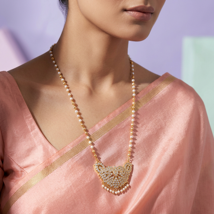 Heritage gold plated padakam short necklace HP6718