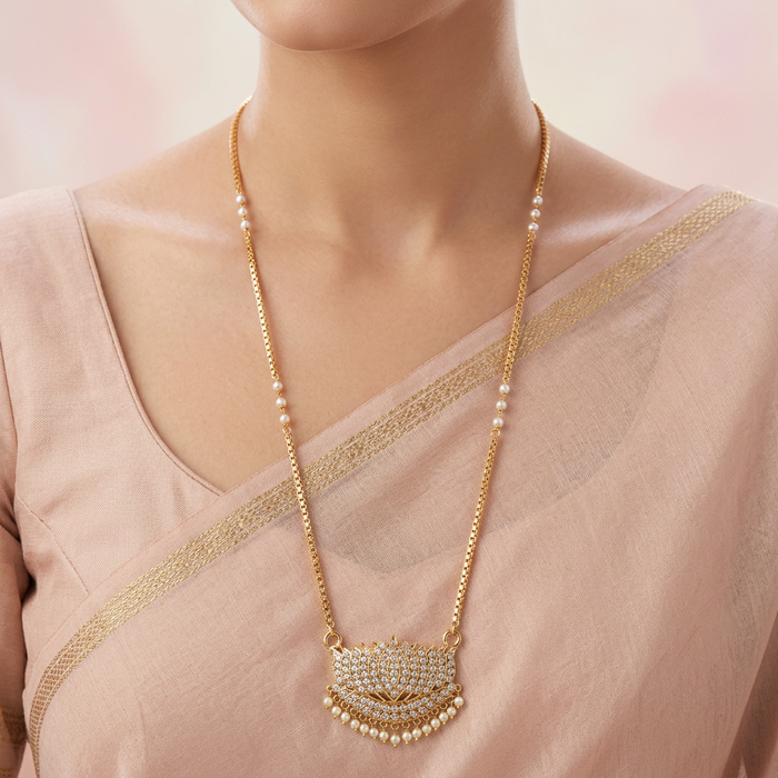 Heritage gold plated padakam necklace HP6923
