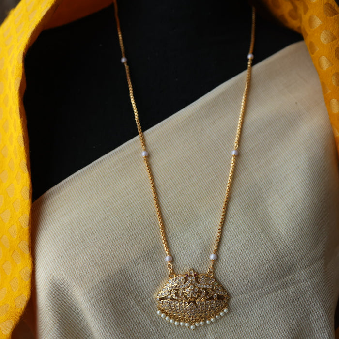 Heritage gold plated padakam necklace HP6933