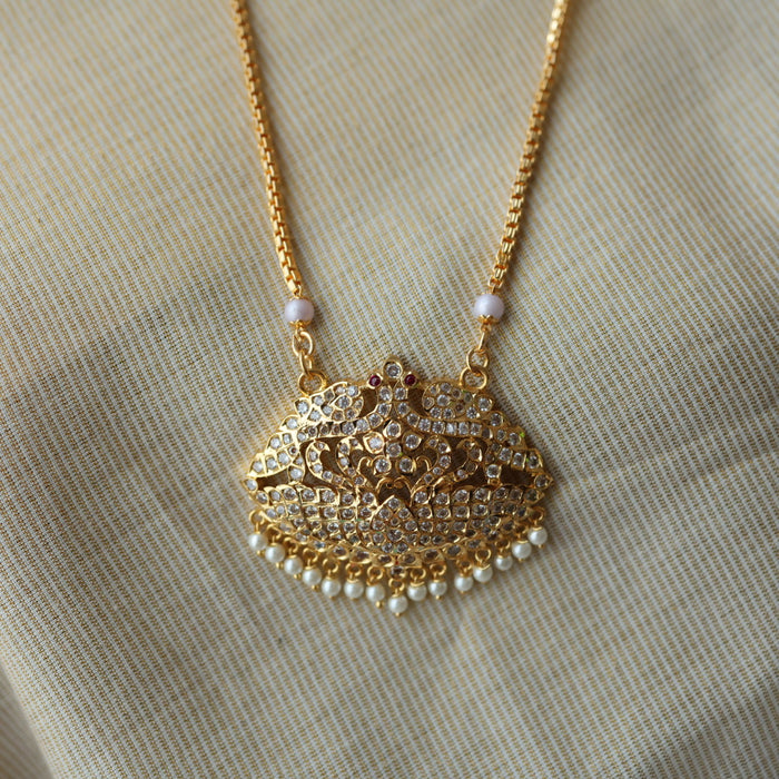 Heritage gold plated padakam necklace HP6933