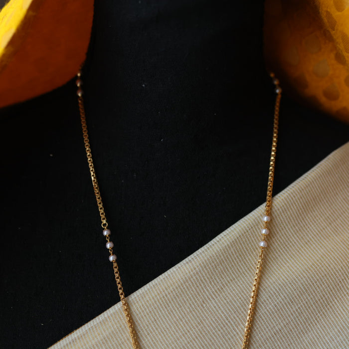 Heritage gold plated padakam long necklace HP017