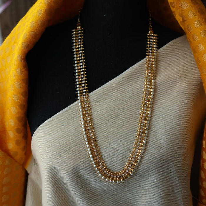 Heritage gold plated long necklace HL0028