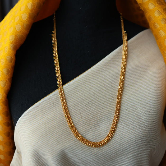 Heritage gold plated long necklace HL345