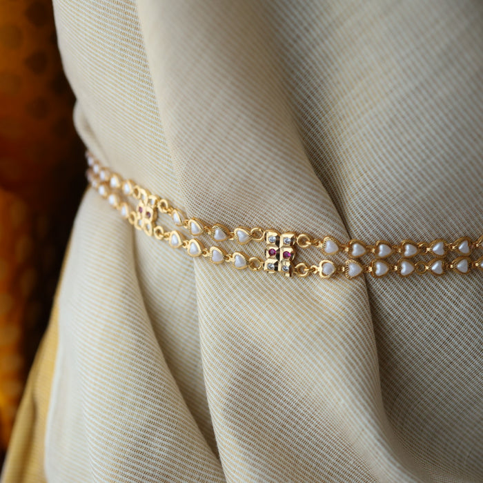 Heritage gold ruby white waistchain HW1045