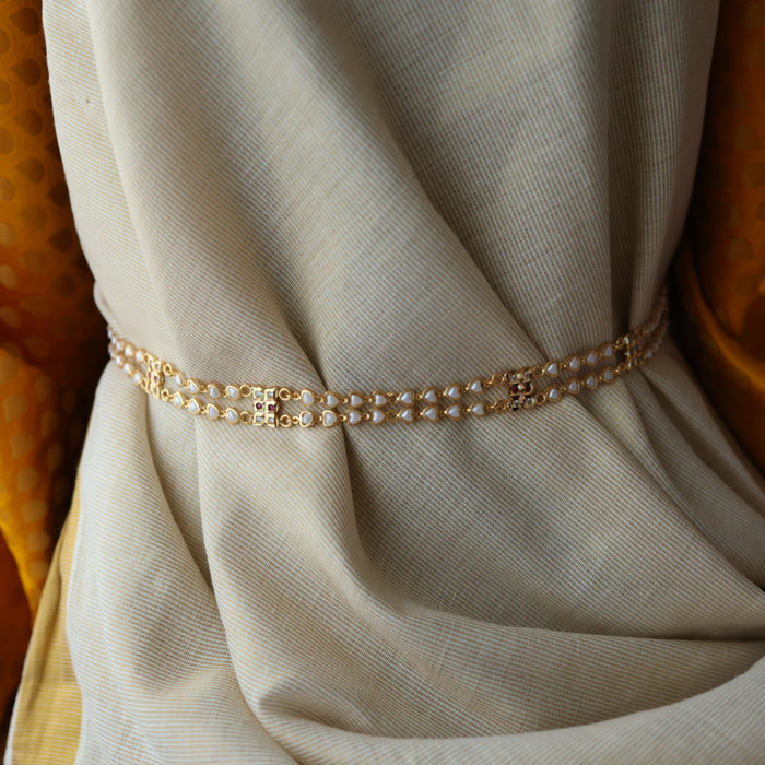 Heritage gold ruby white waistchain HW1045