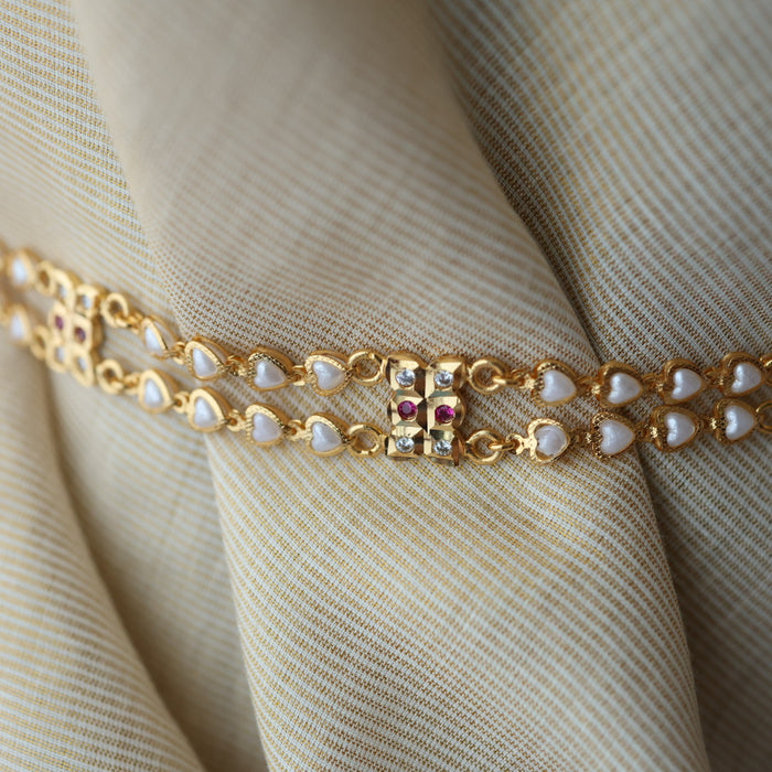 Heritage gold ruby white waistchain HW1045