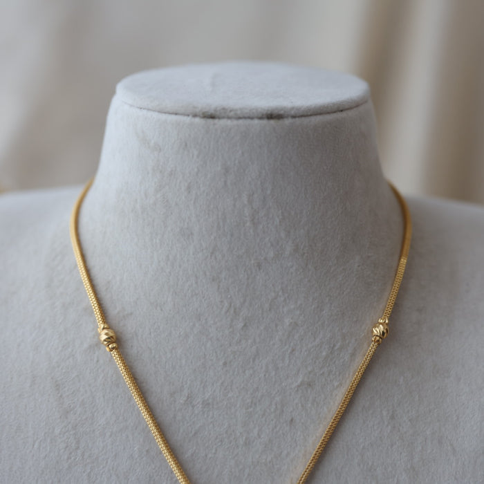 Heritage gold plated ruby white stone short chaim HPC266