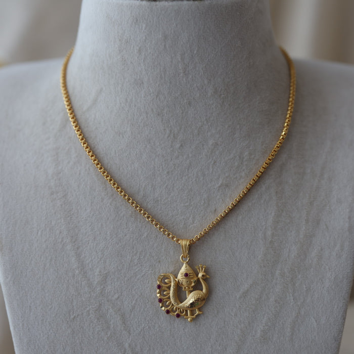 Heritage gold plated OM pendant chain HC0191