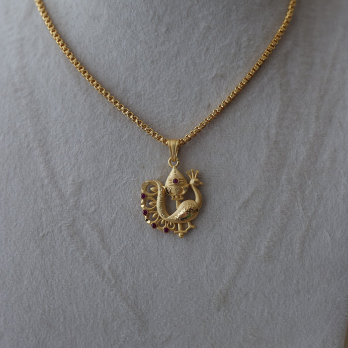 Heritage gold plated OM pendant chain HC0191
