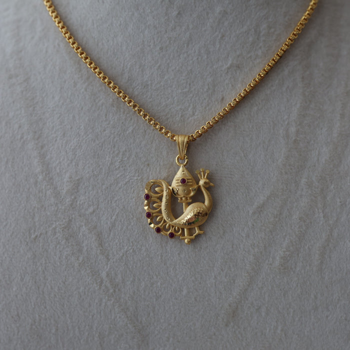 Heritage gold plated OM pendant chain HC0191