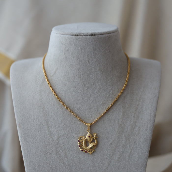 Heritage gold plated OM pendant chain HC0191