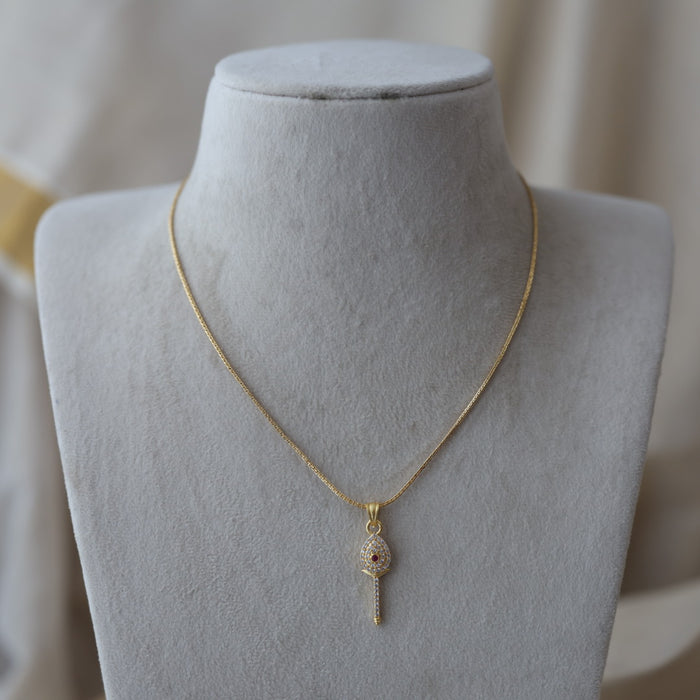 Heritage gold plated OM pendant chain HC1723